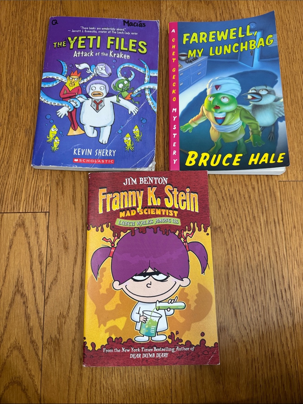 Children's Book Lot - The Yeti Files, Farewell My Lunchbag, Franny K. Stein